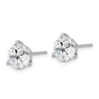 Cheryl M Sterling Silver Rhodium-plated Brilliant-cut 8mm CZ Stud Post Earrings