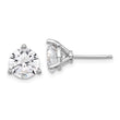 Cheryl M Sterling Silver Rhodium-plated Brilliant-cut 8mm CZ Stud Post Earrings