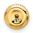 Cheryl M Sterling Silver Gold-tone Brilliant-cut 8mm CZ Stud Post Earrings - Birthstone Company