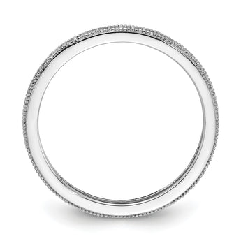 Cheryl M Sterling Silver Rhodium-plated Brilliant-cut CZ Eternity Ring - Birthstone Company