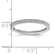 Cheryl M Sterling Silver Rhodium-plated Brilliant-cut CZ Eternity Ring