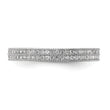 Cheryl M Sterling Silver Rhodium-plated Brilliant-cut CZ Two Row Eternity Ring