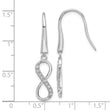 Cheryl M Sterling Silver Rhodium-plated Brilliant-cut CZ Infinity Dangle Earrings