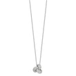 Cheryl M Sterling Silver Rhodium-plated Brilliant-cut Pave CZ Love Knot 18 Inch Necklace with 2 Inch Extender