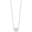 Cheryl M Sterling Silver Rhodium-plated Brilliant-cut CZ Butterfly 18 Inch Necklace with 2 Inch Extender