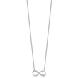 Cheryl M Sterling Silver Rhodium-plated Brilliant-cut CZ Infinity 18 Inch Necklace