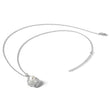 Cheryl M Sterling Silver Rhodium-plated Freshwater Cultured Pearl and Brilliant-cut CZ Teardrop Design 18 Inch Necklace with 2 Inch Extender - Birthstone Company
