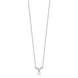 Cheryl M Sterling Silver Rhodium-plated Freshwater Cultured Pearl & Brilliant-cut CZ 18 Inch Necklace