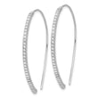 Cheryl M Sterling Silver Rhodium-plated Brilliant-cut CZ Threader Earrings - Birthstone Company