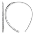 Cheryl M Sterling Silver Rhodium-plated Brilliant-cut CZ Threader Earrings - Birthstone Company