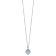 Cheryl M Sterling Silver Rhodium-plated Brilliant-cut Blue Glass and White CZ 18 Inch Necklace