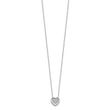 Cheryl M Sterling Silver Rhodium-plated Brilliant-cut CZ Double Heart 18 Inch Necklace