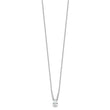 Cheryl M Sterling Silver Rhodium-plated Brilliant-cut CZ Pear Shaped 18 Inch Necklace