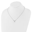 Cheryl M Sterling Silver Rhodium-plated Brilliant-cut CZ Pear Shaped 18 Inch Necklace
