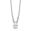 Cheryl M Sterling Silver Rhodium-plated Brilliant-cut CZ Pear Shaped 18 Inch Necklace