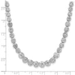 Cheryl M Sterling Silver Rhodium-plated Fancy Graduated Brilliant-cut CZ Cluster 18 Inch Necklace with 2 Inch Extender