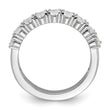 Cheryl M Sterling Silver Rhodium-plated Brilliant-cut Oval CZ 9-Stone Ring - Birthstone Company