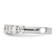 Cheryl M Sterling Silver Rhodium-plated Brilliant-cut Oval CZ 9-Stone Ring - Birthstone Company