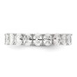 Cheryl M Sterling Silver Rhodium-plated Brilliant-cut Oval CZ 9-Stone Ring - Birthstone Company