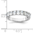 Cheryl M Sterling Silver Rhodium-plated Brilliant-cut Oval CZ 9-Stone Ring - Birthstone Company