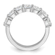 Cheryl M Sterling Silver Rhodium-plated Cushion-cut CZ 7 Stone Ring - Birthstone Company