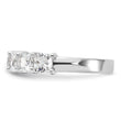 Cheryl M Sterling Silver Rhodium-plated Cushion-cut CZ 7 Stone Ring - Birthstone Company