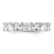 Cheryl M Sterling Silver Rhodium-plated Cushion-cut CZ 7 Stone Ring - Birthstone Company