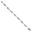 Cheryl M Sterling Silver Rhodium-plated Fancy Brilliant-cut and Cushion-cut CZ 7.5 Inch Bracelet