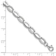 Cheryl M Sterling Silver Rhodium-plated Brilliant-cut CZ Marquise Shaped Link 7 Inch Bracelet with 1 Inch Extender