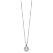 Cheryl M Sterling Silver Rhodium-plated Brilliant-cut and 100 Facet CZ 18 Inch Necklace
