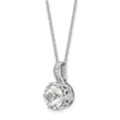 Cheryl M Sterling Silver Rhodium-plated Brilliant-cut and 100 Facet CZ 18 Inch Necklace
