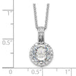 Cheryl M Sterling Silver Rhodium-plated Brilliant-cut and 100 Facet CZ 18 Inch Necklace