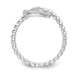 Cheryl M Sterling Silver Rhodium-plated Brilliant-cut CZ Knot Ring