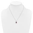 Lab-Created Ruby & Cubic Zirconia Necklace in Sterling Silver, 18 Inch