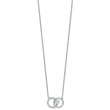 Cubic Zirconia & Lab-Created Opal Circles Heart Necklace in Sterling Silver, 18 Inch