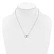 Cubic Zirconia & Lab-Created Opal Circles Heart Necklace in Sterling Silver, 18 Inch