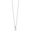 Cubic Zirconia & Lab-Created Opal Teardrop Necklace in Sterling Silver, 18 Inch