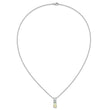 Cubic Zirconia & Lab-Created Opal Teardrop Necklace in Sterling Silver, 18 Inch