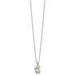 Cubic Zirconia & Lab-Created Opal Cat Necklace in Sterling Silver, 18 Inch
