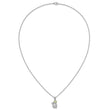 Cubic Zirconia & Lab-Created Opal Cat Necklace in Sterling Silver, 18 Inch