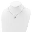 Cheryl M Sterling Silver Rhodium-plated Brilliant-cut CZ Starfish 18 Inch Necklace
