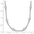 Cheryl M Sterling Silver Rhodium-plated Brilliant-cut Round CZ 42 Station 36 Inch Necklace