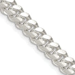 Sterling Silver 6.4mm Polished Domed Curb Chain