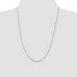 Sterling Silver Rhodium-plated 1.1mm Diamond-cut Rope Chain w/2in ext.
