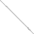 Sterling Silver Rhodium-plated 1.1mm Diamond-cut Rope Chain w/2in ext.
