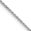 Sterling Silver Rhodium-plated 1.1mm Diamond-cut Rope Chain