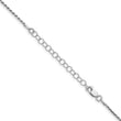 Sterling Silver Rhodium-plated 1.5mm Diamond-cut Rope Chain w/2in ext.