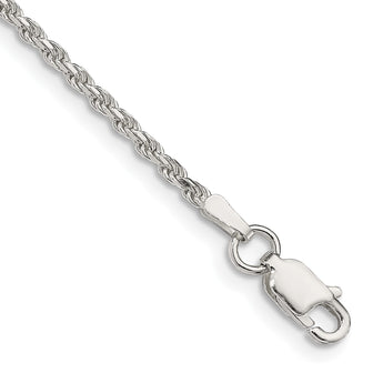 Sterling Silver 1.85mm Diamond-cut Rope Chain - Birthstone Company