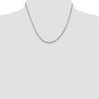 Sterling Silver Rhodium-plated 1.85mm Diamond-cut Rope Chain