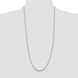 Sterling Silver Rhodium-plated 1.85mm Diamond-cut Rope Chain